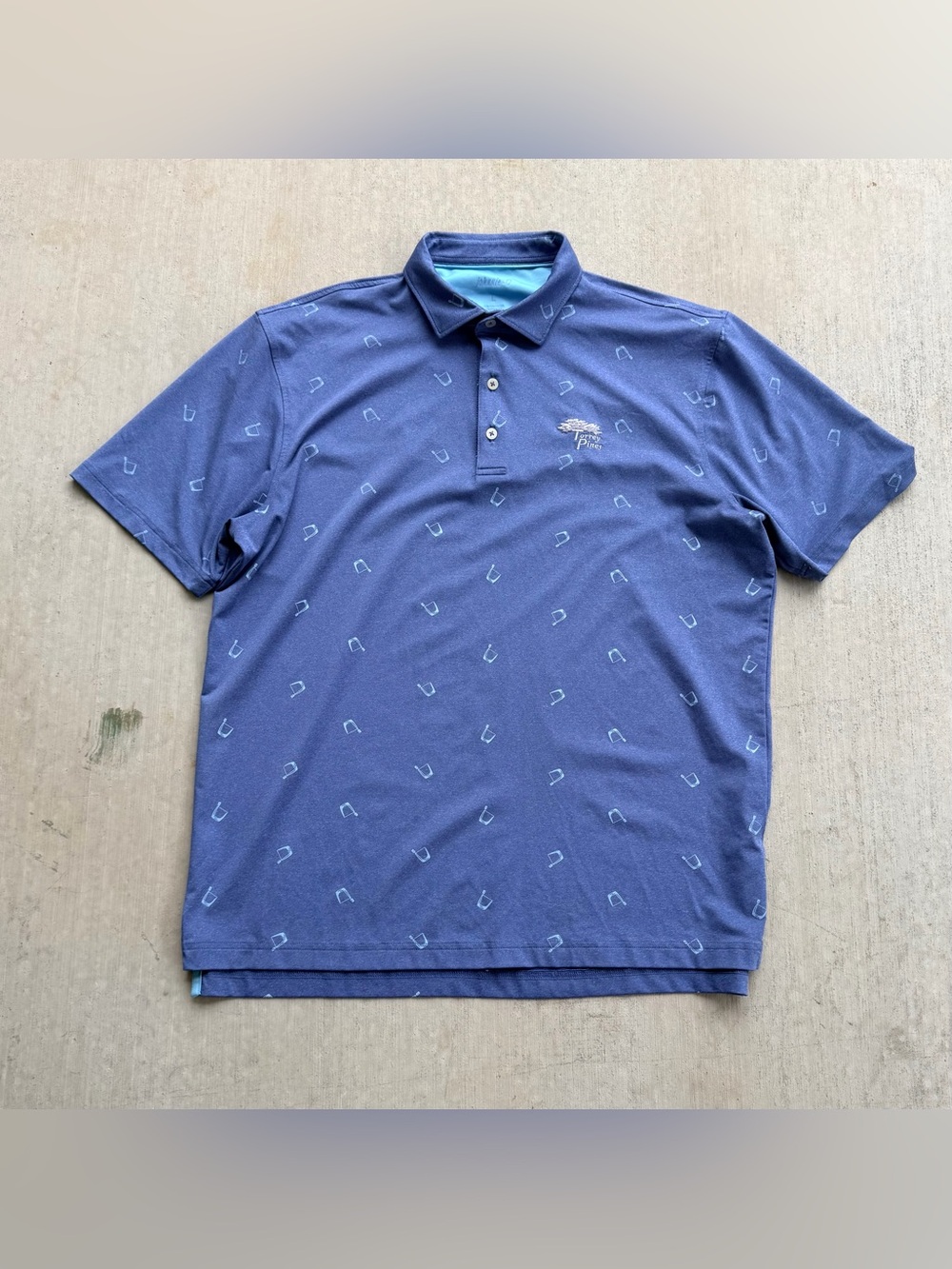 Johnnie O Golf Polo All Over Print Stretch Torrey Pines Stretch